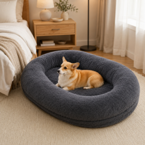 Plush Dog Bed with Removable Cover